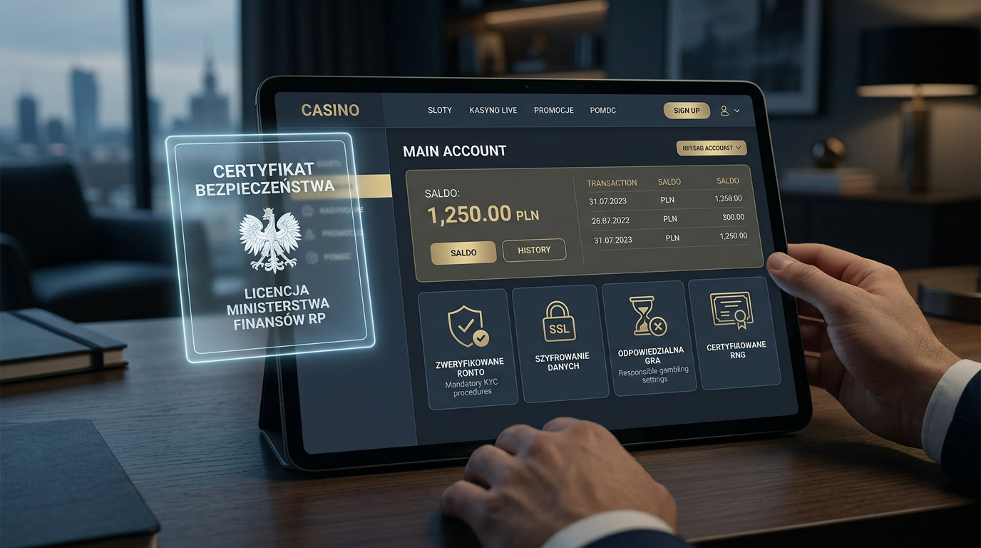 Nowoczesne i legalne kasyno online w Polsce 2026 - wizualizacja bezpieczeństwa